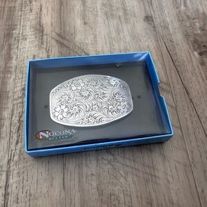 Nocona Intricate Silver tone Floral Belt Buckle western stampede cowgirl horse